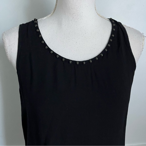 Scotch & Soda • Black Studded Embellished Sleeveless Tank Top - Picture 2 of 6
